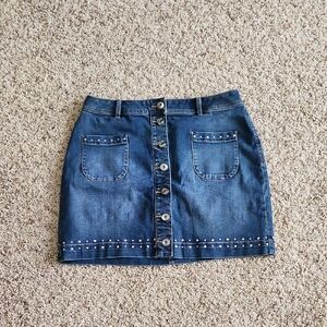 INC International Concepts Studded Denim Mini Skirt - Sz 12